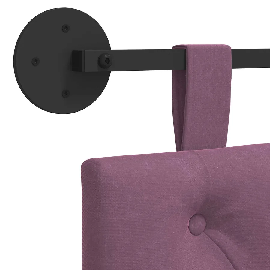 Tête de lit suspendue Avec lumière LED Pourpre Velours - 9