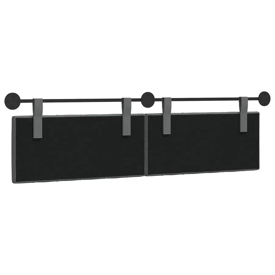 Tête de lit suspendue Gris foncé Tissu - 7
