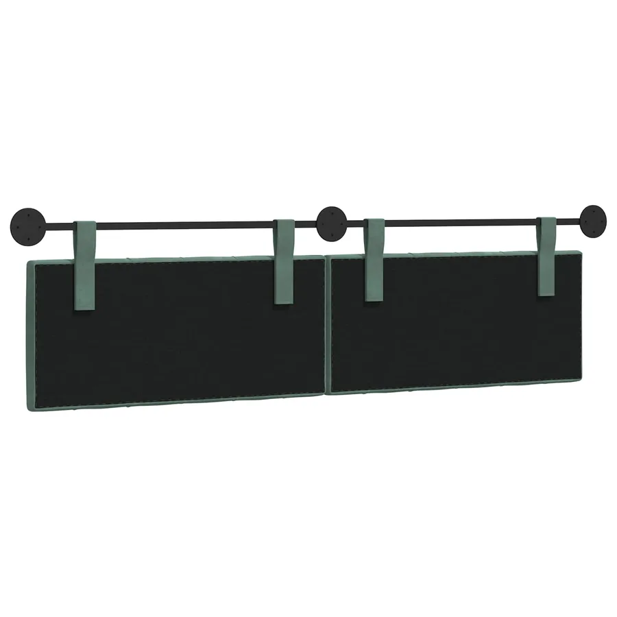Tête de lit suspendue Avec lumière LED Vert Mer Velours - 7