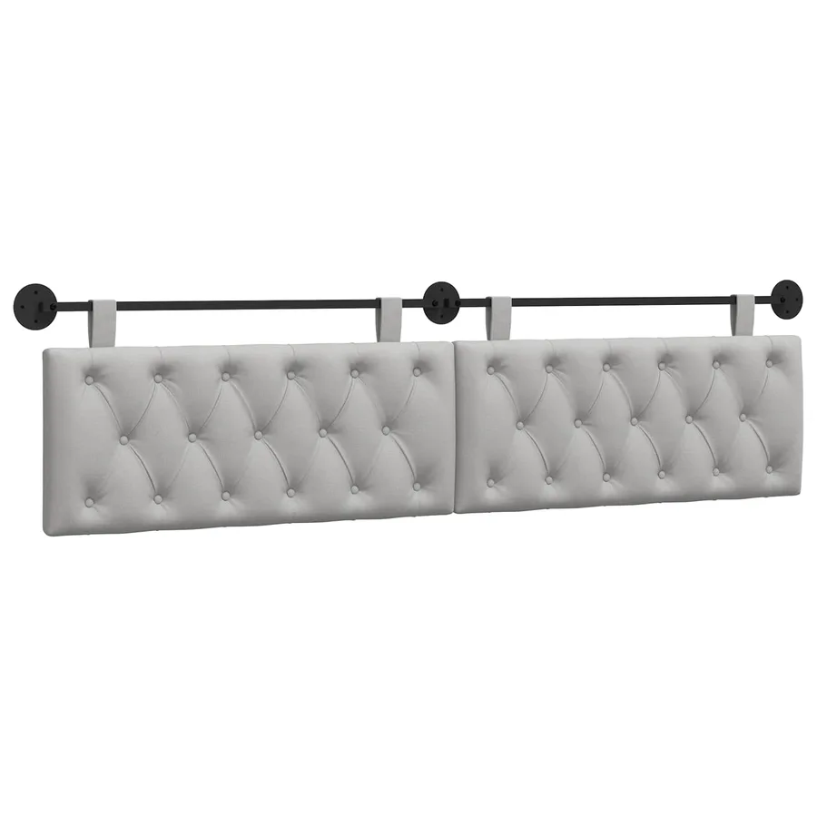 Tête de lit suspendue Gris nuage Tissu - 2