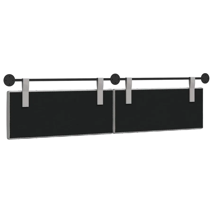 Tête de lit suspendue Gris nuage Tissu - 7