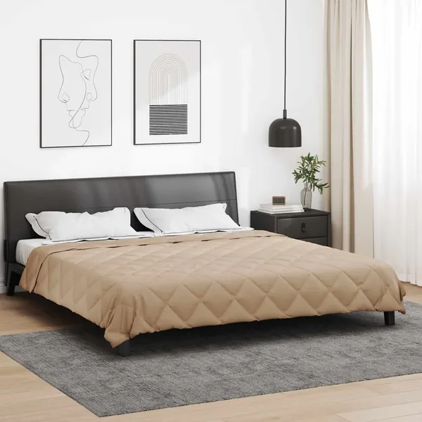 Duvet d'été simple Taupe 240 x 200 cm Microfibre
