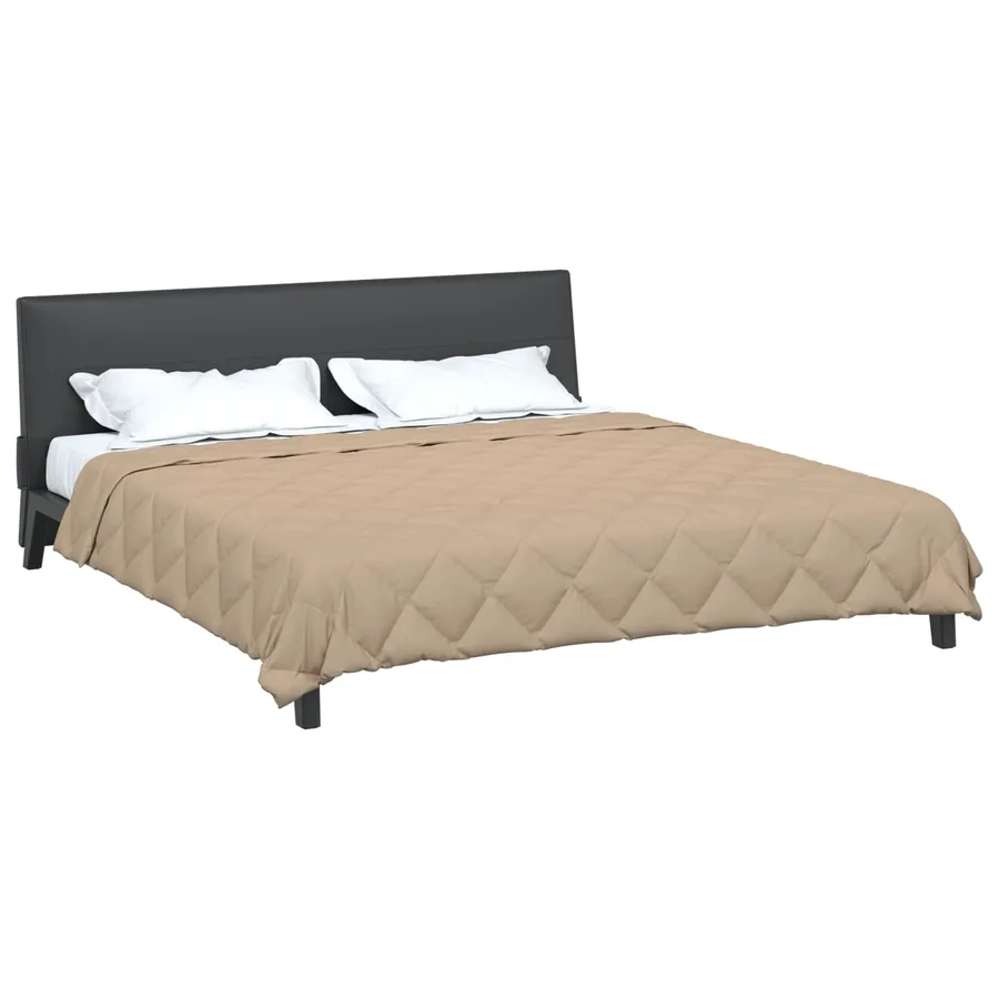 Duvet d'été simple Taupe 240 x 200 cm Microfibre - 3