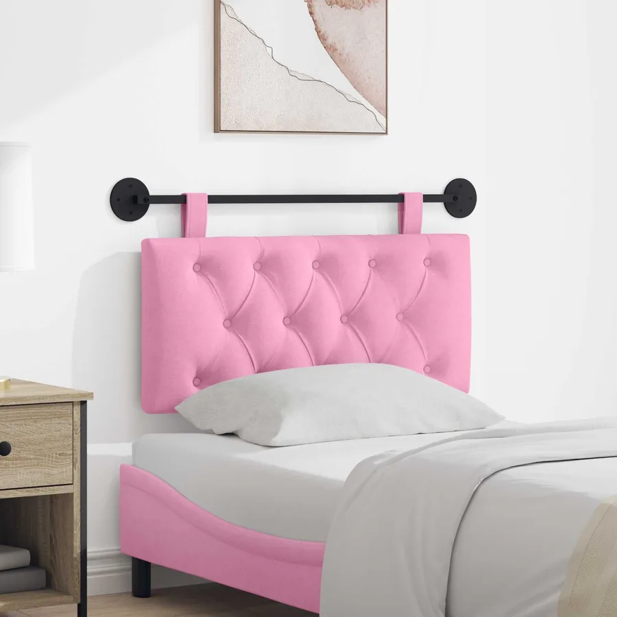 Tête de lit suspendue Rose Tissu
