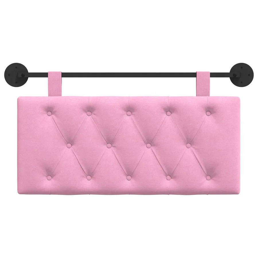 Tête de lit suspendue Rose Tissu - 5