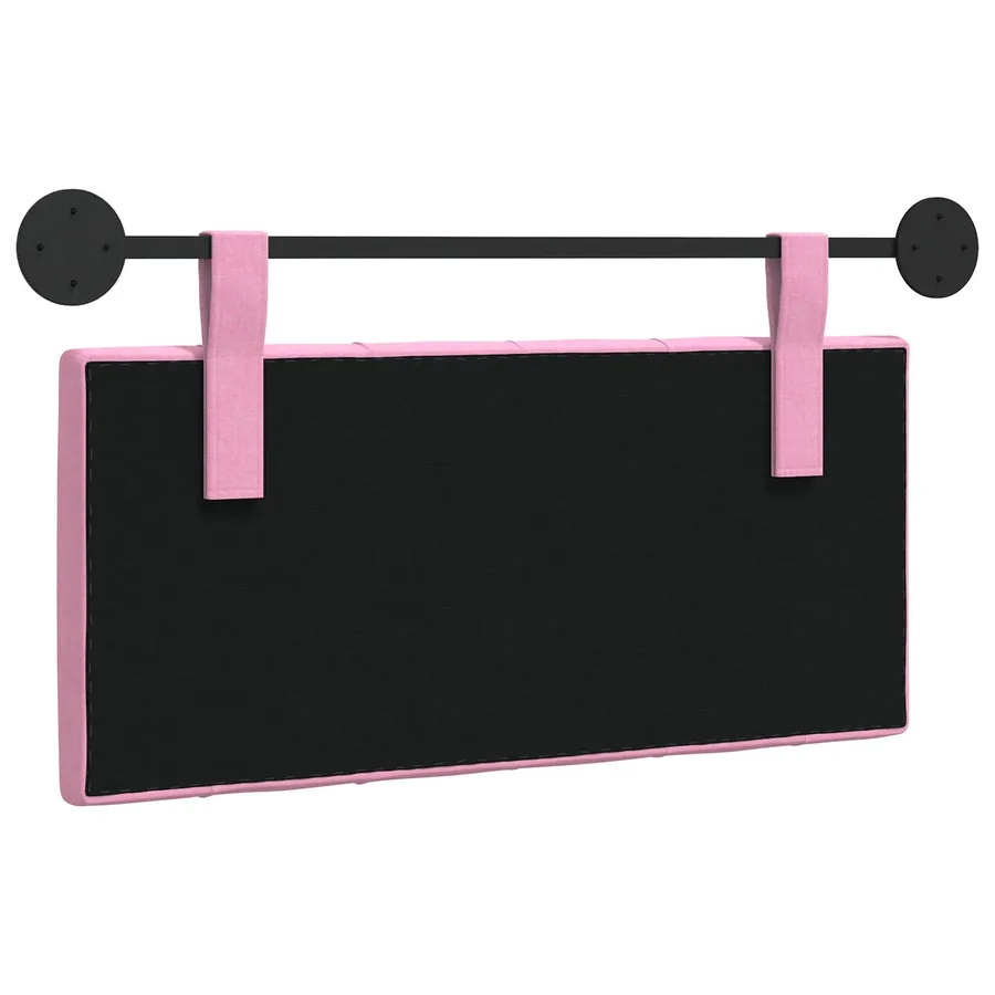 Tête de lit suspendue Rose Tissu - 7