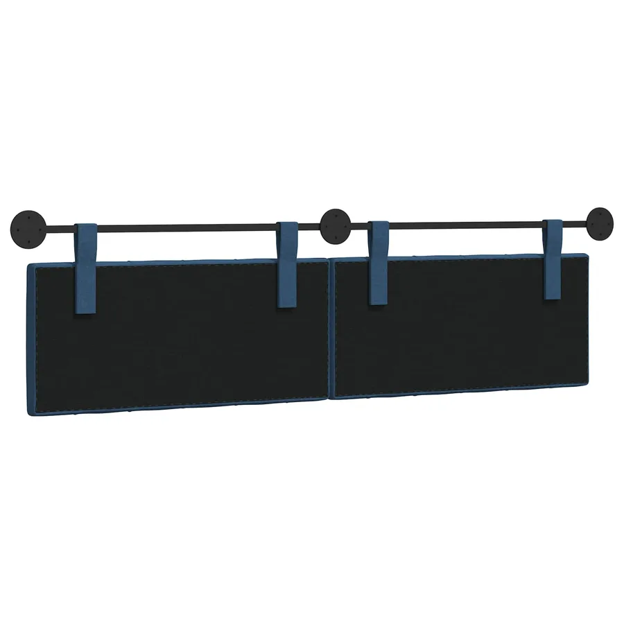 Tête de lit suspendue Bleu Tissu - 7