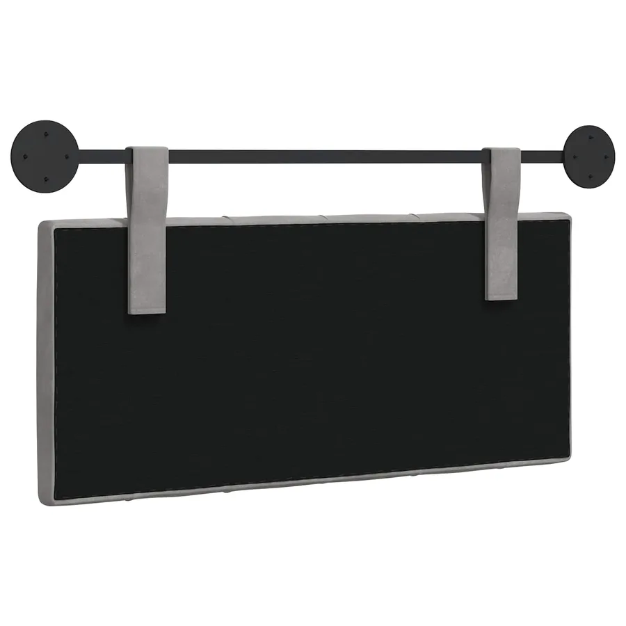 Tête de lit suspendue Avec lumière LED Gris clair Velours - 7