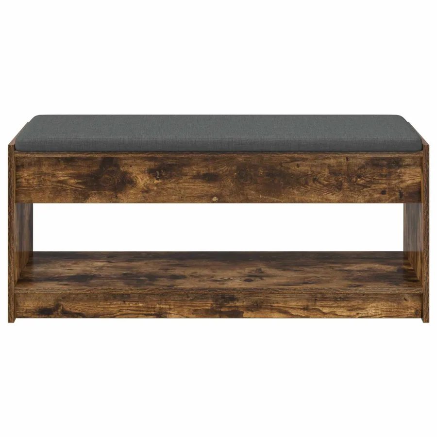 Banc d'entrée avec coussin Chêne Fumé 103 x 38 x 45 cm - 5