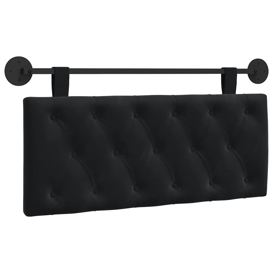 Tête de lit suspendue Avec lumière LED Noir Velours - 2