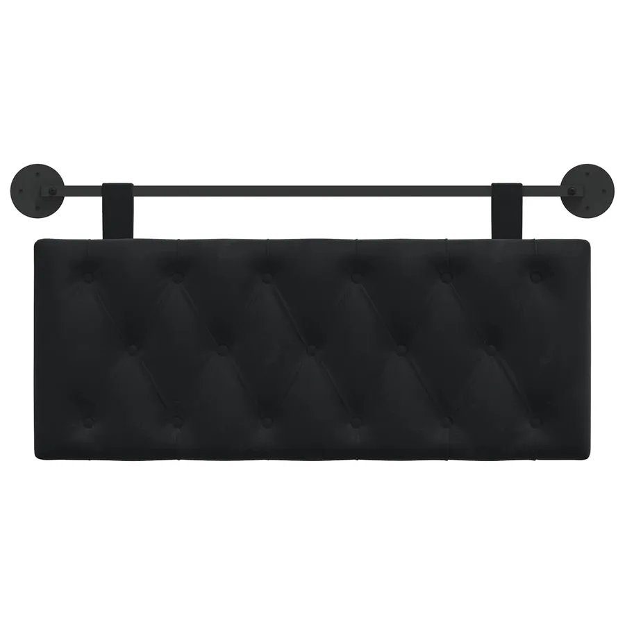Tête de lit suspendue Avec lumière LED Noir Velours - 5