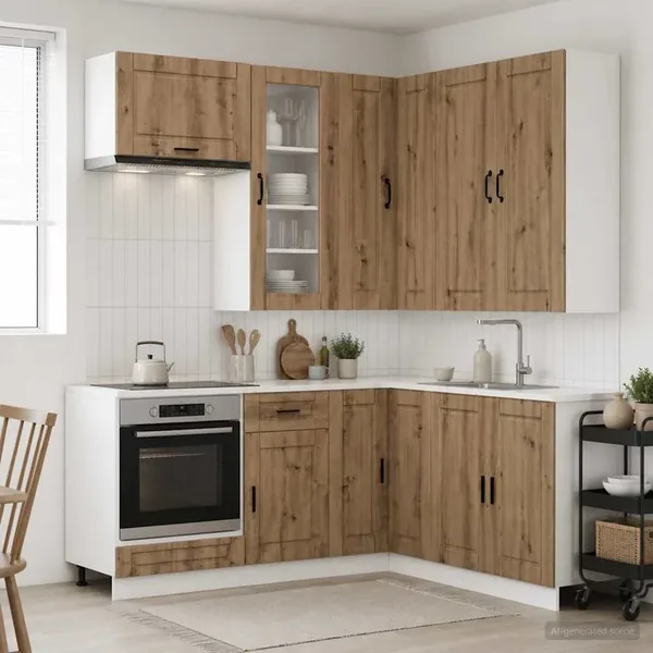Unité de cuisine PORTO 8 pcs Chêne artisanal Bois d'ingénierie