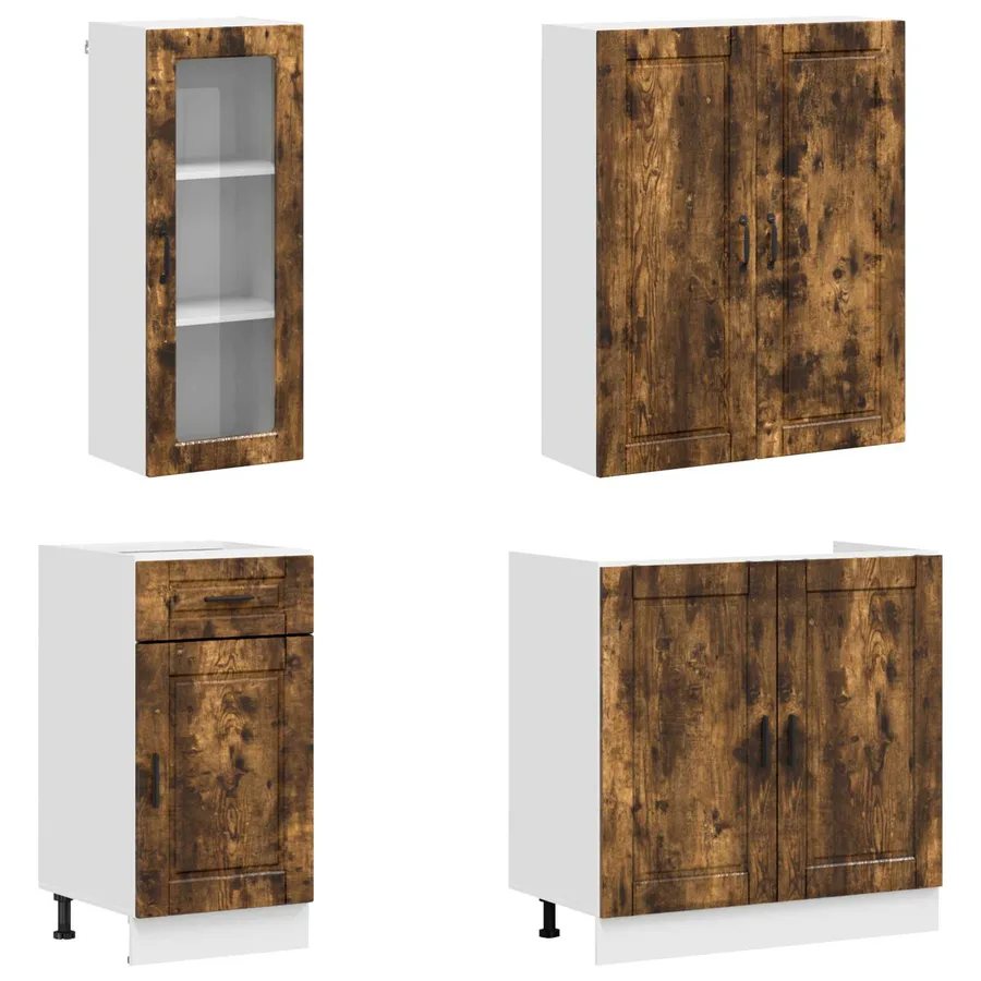 Unité de cuisine PORTO 8 pcs Chêne fumé Bois d'ingénierie - 3