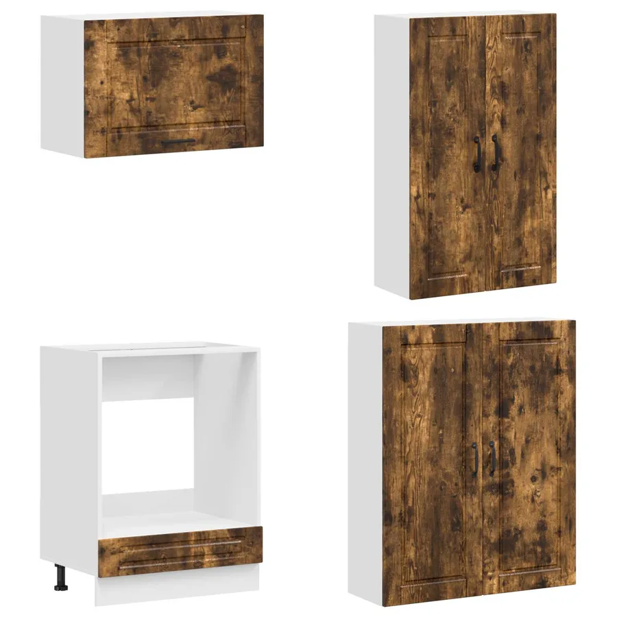 Unité de cuisine PORTO 8 pcs Chêne fumé Bois d'ingénierie - 4