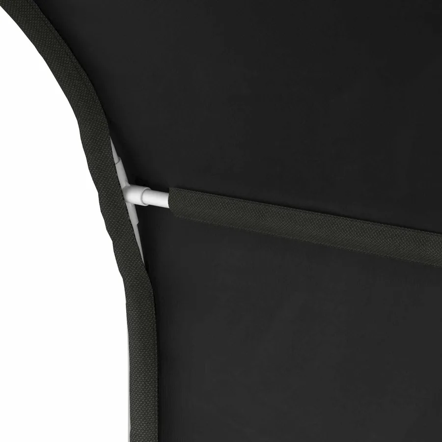 Tunnel de lit 2 pcs Noir 211 x 52,5 x 2 cm Polyester - 7