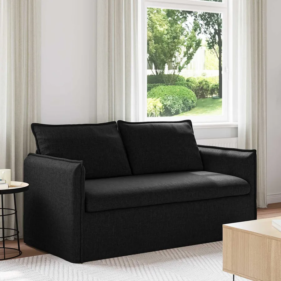 Canapé Noir 156 x 82 x 85 cm tissu