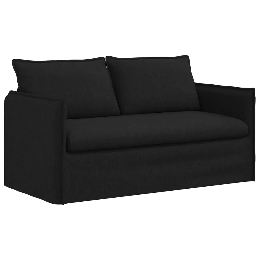 Canapé Noir 156 x 82 x 85 cm tissu - 2