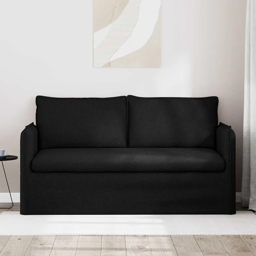 Canapé Noir 156 x 82 x 85 cm tissu - 3