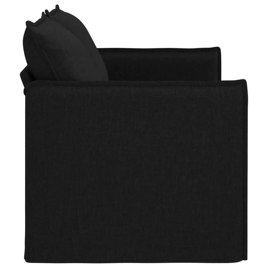 Canapé Noir 156 x 82 x 85 cm tissu - 5
