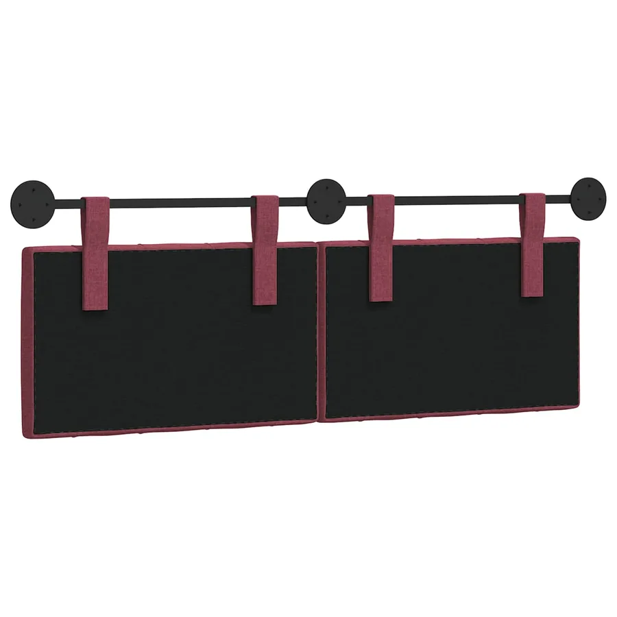 Tête de lit suspendue Bordeaux Tissu - 7