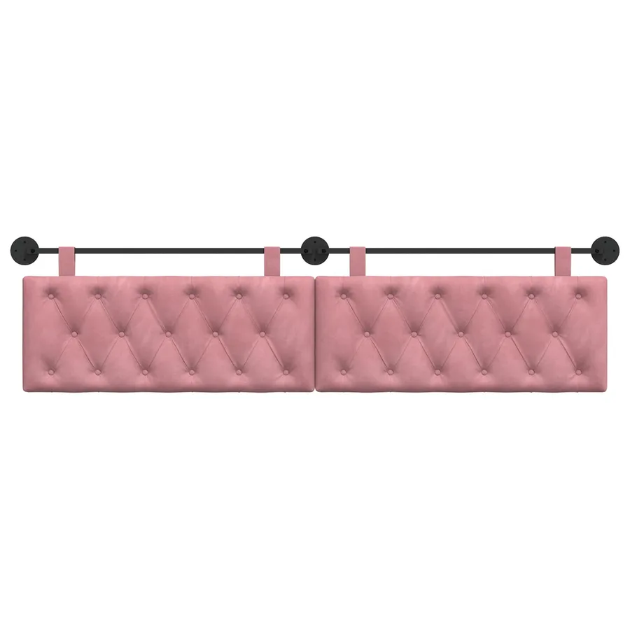 Tête de lit suspendue Avec lumière LED Rose Velours - 5
