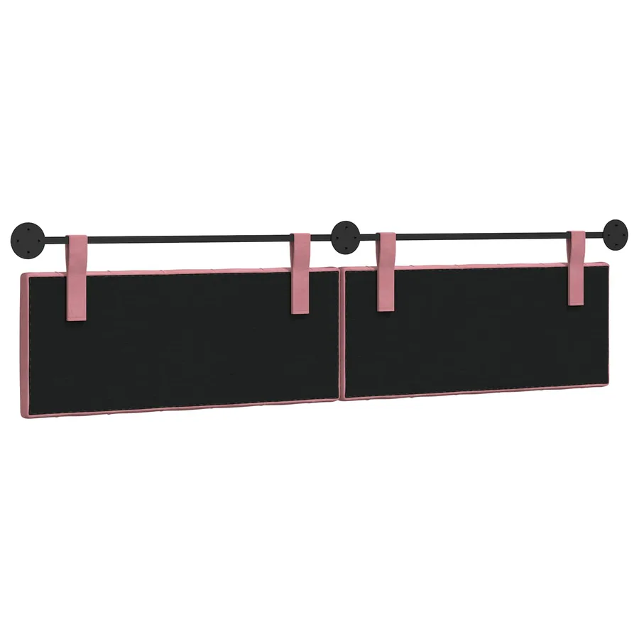 Tête de lit suspendue Avec lumière LED Rose Velours - 7