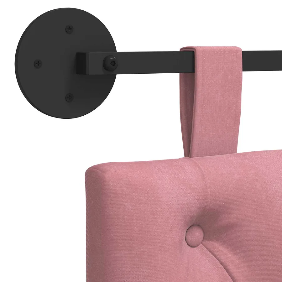 Tête de lit suspendue Avec lumière LED Rose Velours - 9