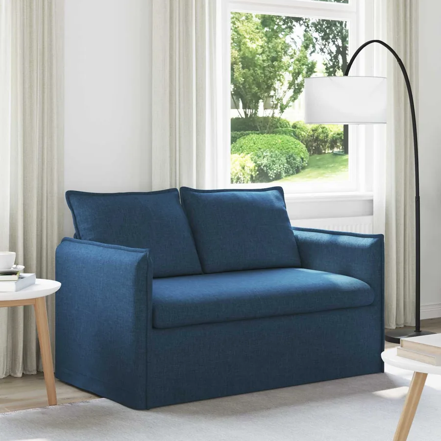 Canapé Bleu 136 x 82 x 85 cm tissu