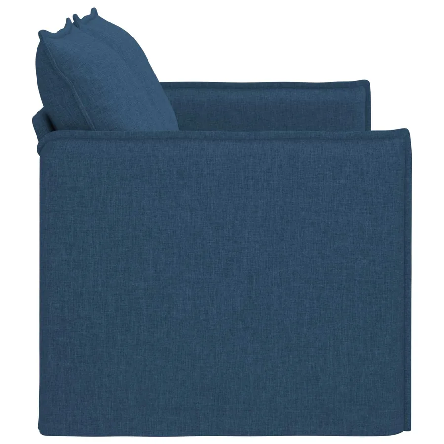 Canapé Bleu 136 x 82 x 85 cm tissu - 5