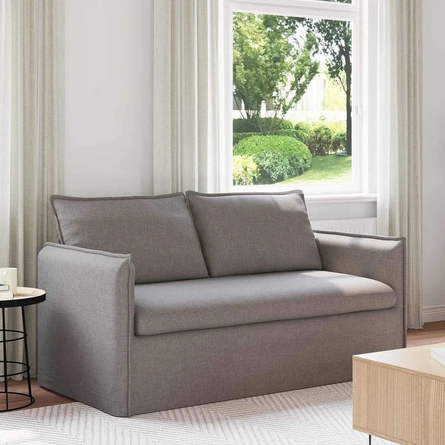 Canapé Taupe 156 x 82 x 85 cm tissu