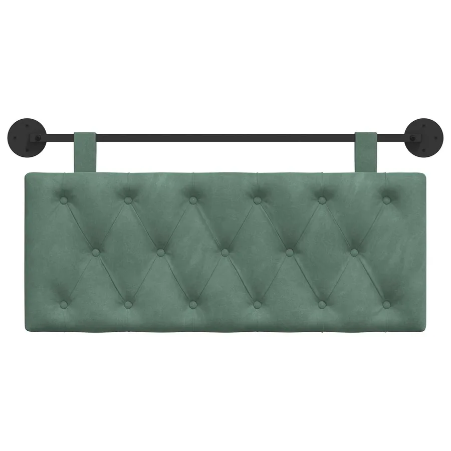 Tête de lit suspendue Avec lumière LED Vert Mer Velours - 5