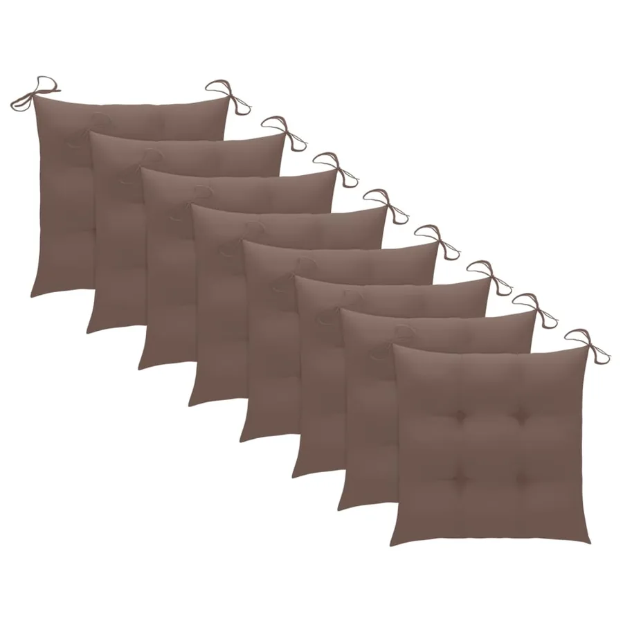 Chaises pliables d'extérieur lot de 8 et coussins Bois d'acacia - 5