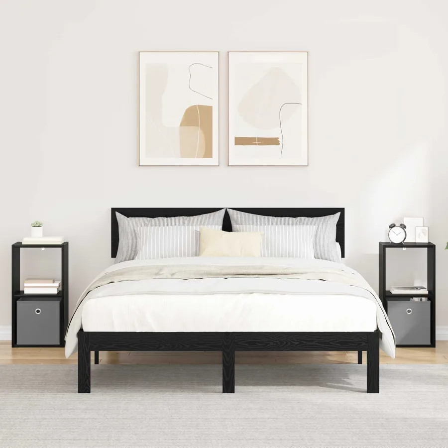 Table de chevet 2 pcs Chêne noir 30,5 x 27 x 59,5 cm
