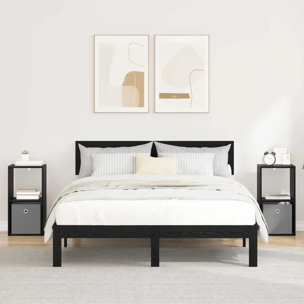 Table de chevet 2 pcs Chêne noir 30,5 x 27 x 59,5 cm