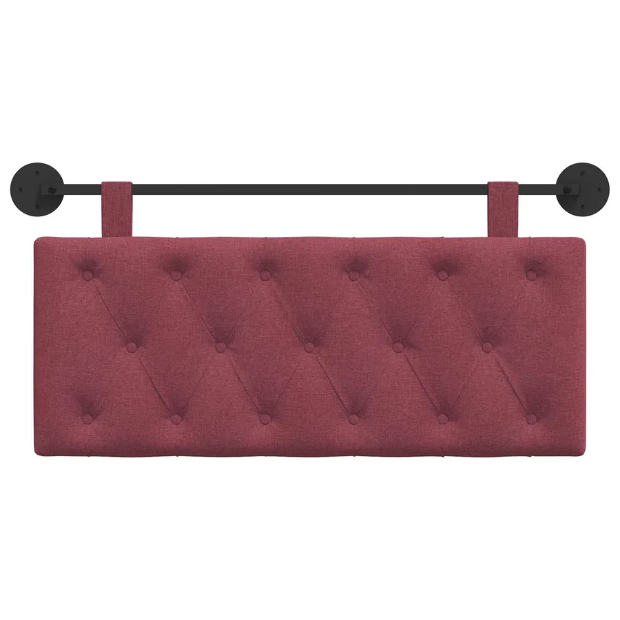 Tête de lit suspendue Bordeaux Tissu - 5
