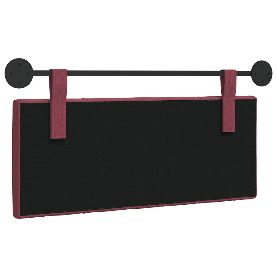 Tête de lit suspendue Bordeaux Tissu - 7