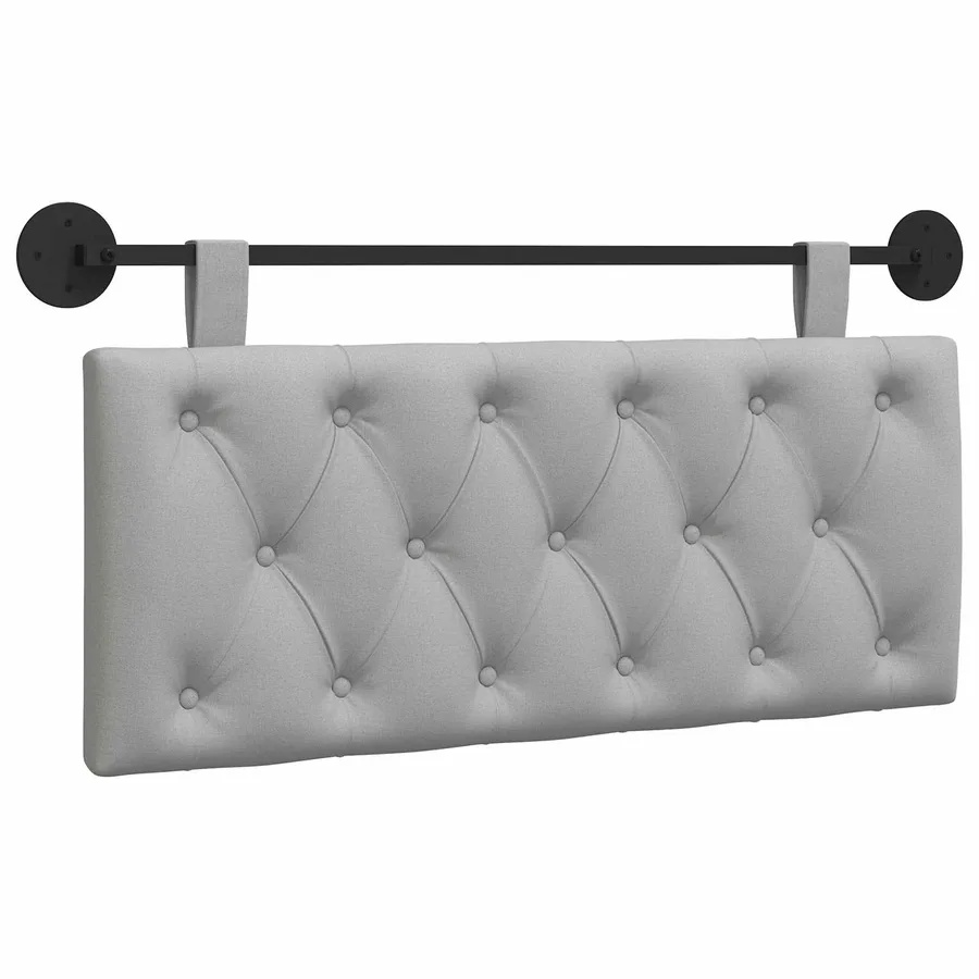 Tête de lit suspendue Gris nuage Tissu - 2