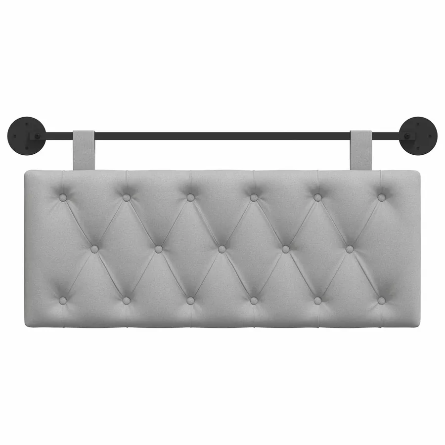 Tête de lit suspendue Gris nuage Tissu - 5