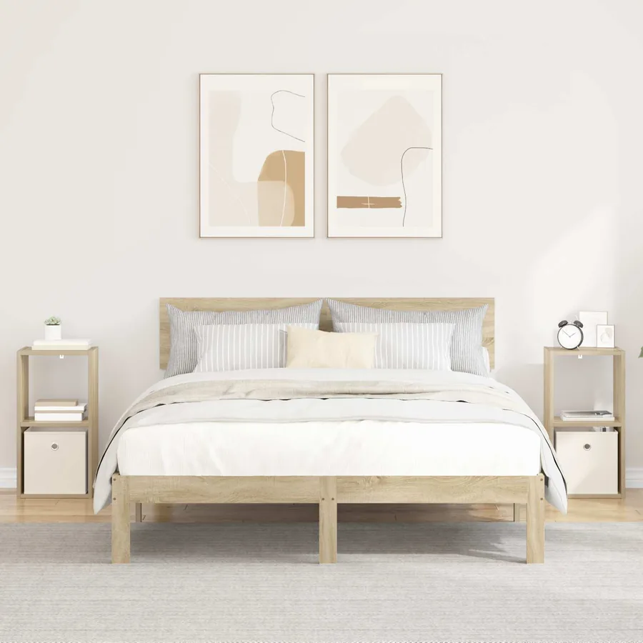 Table de chevet 2 pcs Chêne Sonoma 30,5 x 27 x 59,5 cm