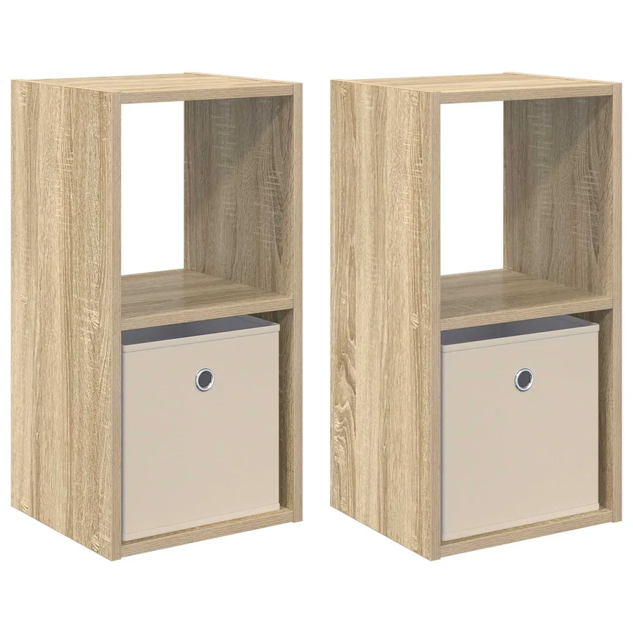 Table de chevet 2 pcs Chêne Sonoma 30,5 x 27 x 59,5 cm - 2