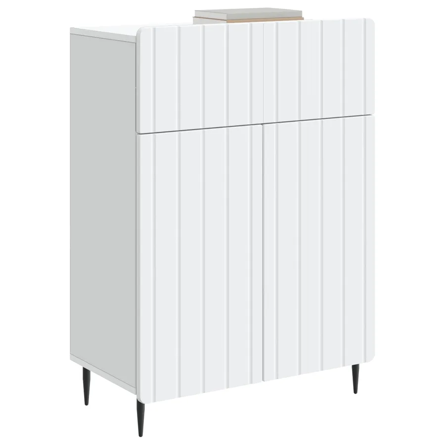 Buffet Blanc 66 x 34,5 x 92 cm Bois d'ingénierie - 3