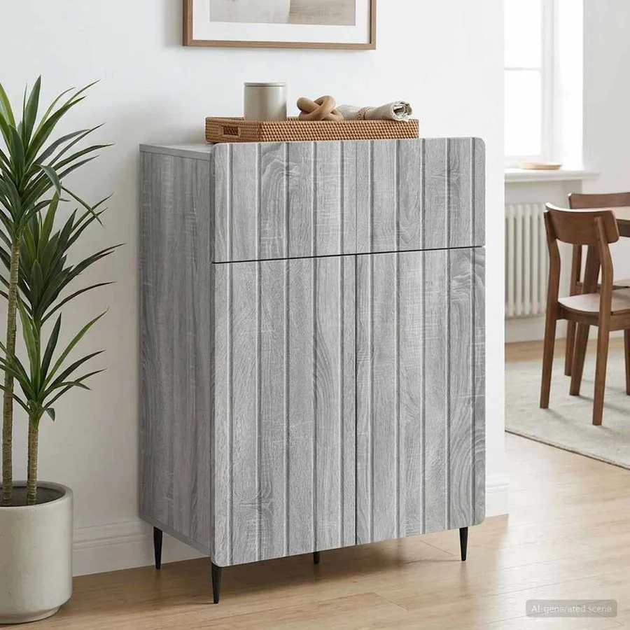 Buffet Sonoma gris 66 x 34,5 x 92 cm Bois d'ingénierie - 4