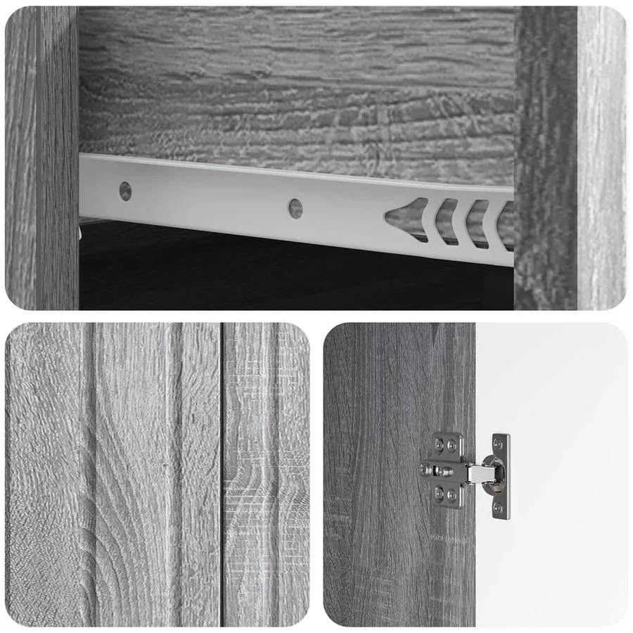 Buffet Sonoma gris 66 x 34,5 x 92 cm Bois d'ingénierie - 9