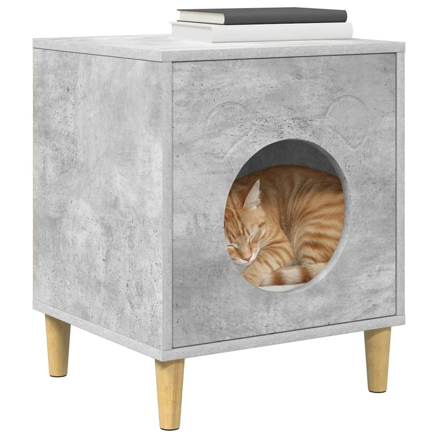 Maison pour chat Béton 42,5 x 40 x 53 cm Bois d'ingénierie - 3