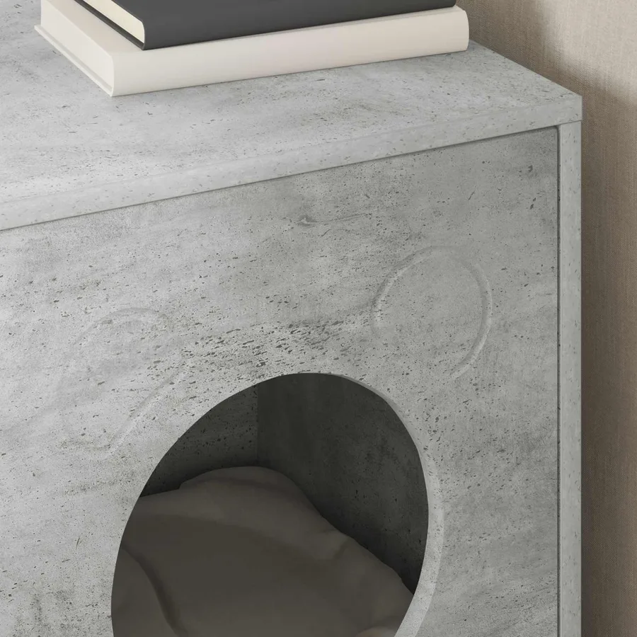 Maison pour chat Béton 42,5 x 40 x 53 cm Bois d'ingénierie - 4