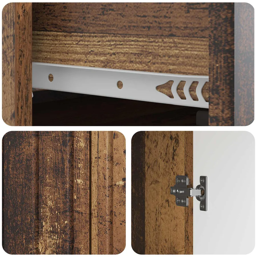 Buffet Bois ancien 66 x 34,5 x 92 cm Bois d'ingénierie - 9