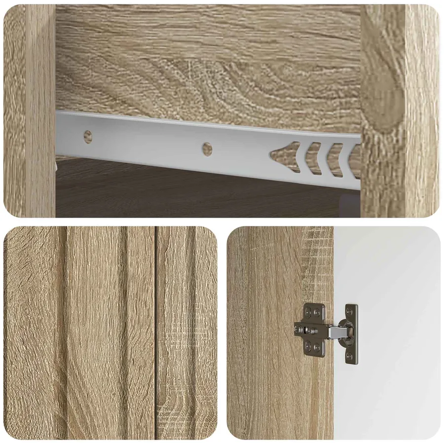 Buffet Chêne Sonoma 66 x 34,5 x 92 cm Bois d'ingénierie - 9