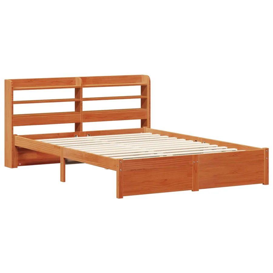 Cadre de lit Cire marron 150 x 200 cm Bois de Pin Massif - 5
