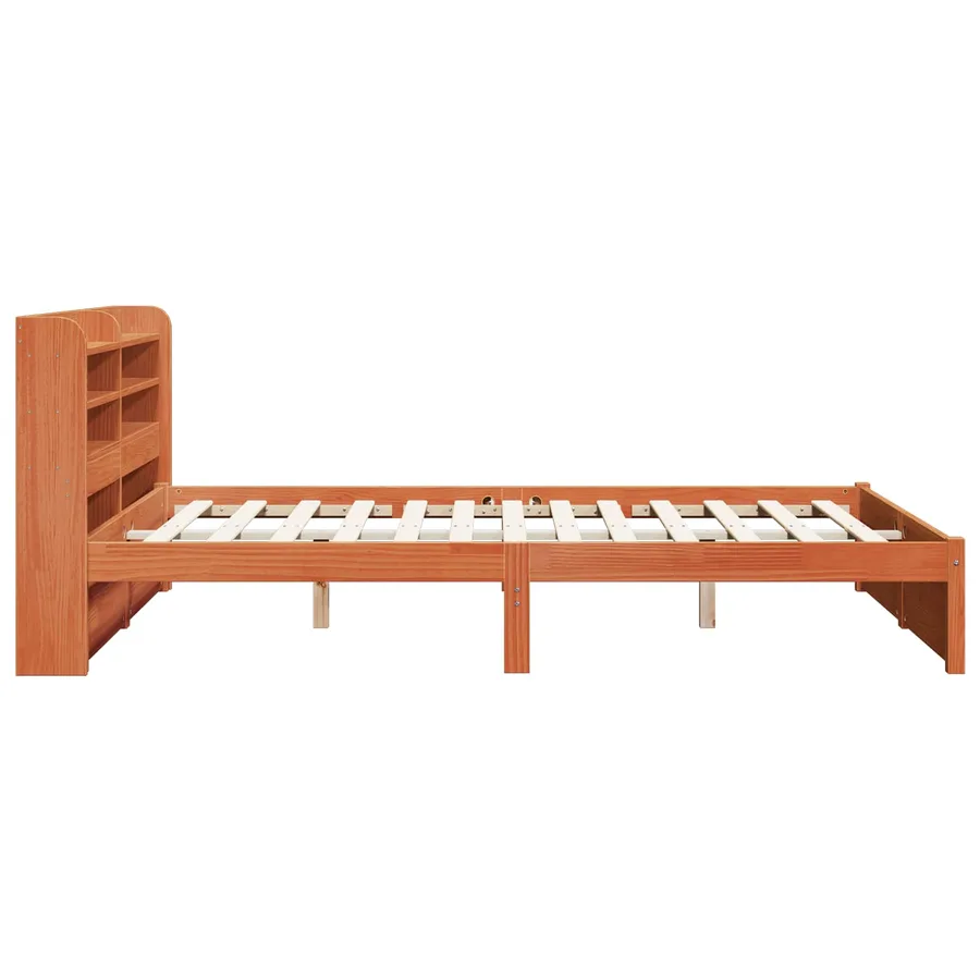 Cadre de lit Cire marron 150 x 200 cm Bois de Pin Massif - 7
