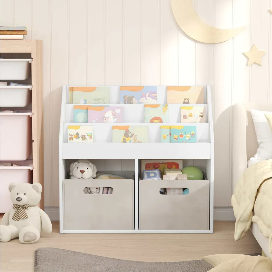 Bibliothèque pour enfants Blanc brillant 72,5 x 29,5 x 69 cm - 4